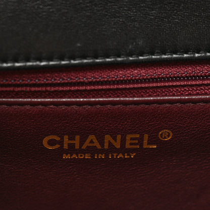 Chanel Lambskin Mini Square Flap Black Khaki 6 of 10
