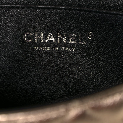 Chanel Metallic Lambskin Quilted Mini Rectangular Flap Gold Black 6 of 13