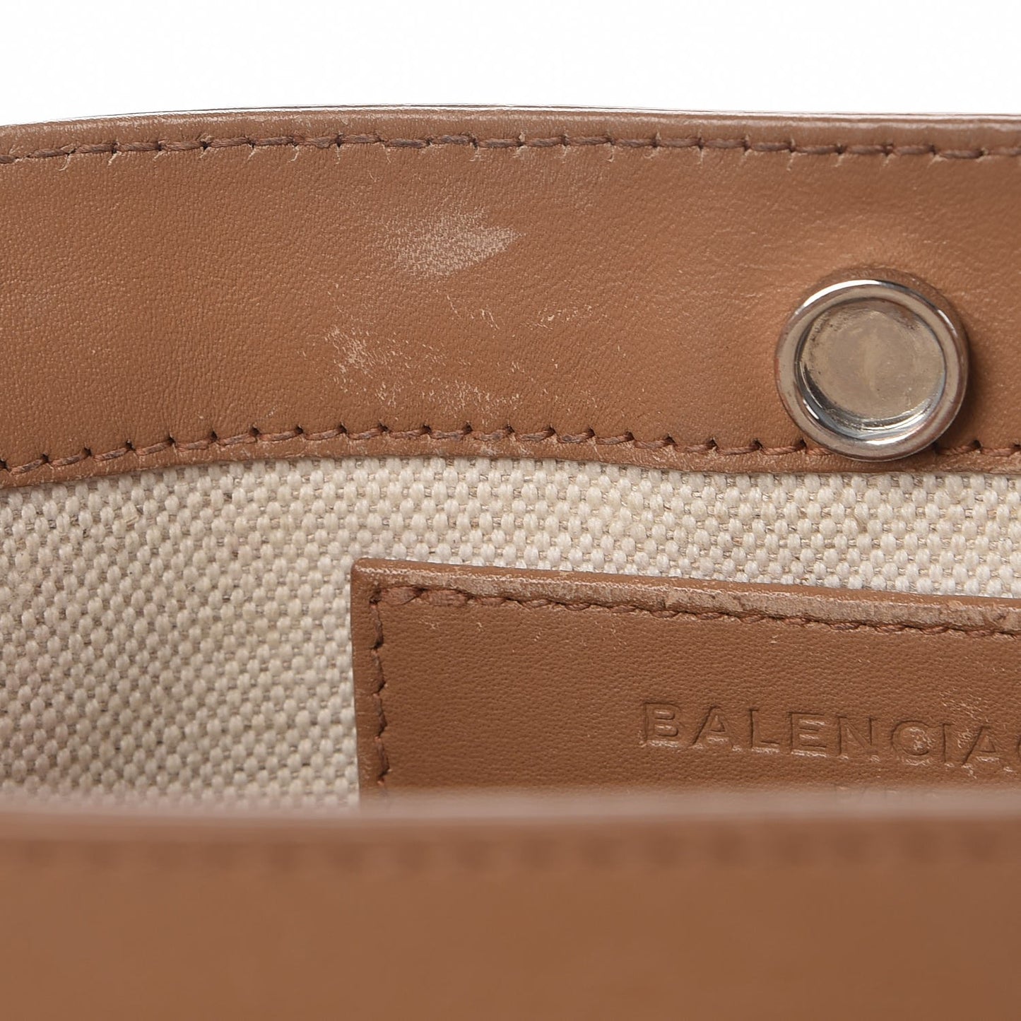 Cotton Canvas Pochette Crossbody Bag Tan