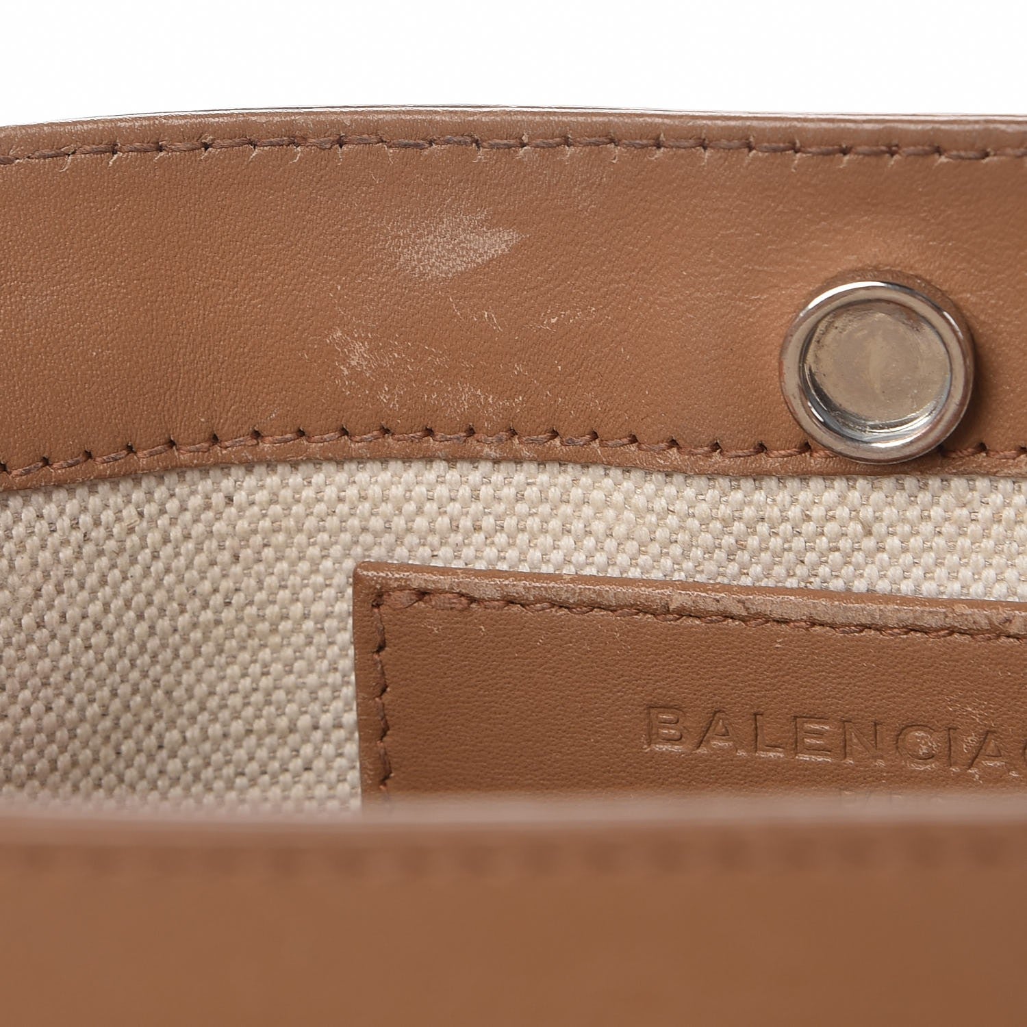 Balenciaga Cotton Canvas Pochette Crossbody Bag Tan 12 of 15