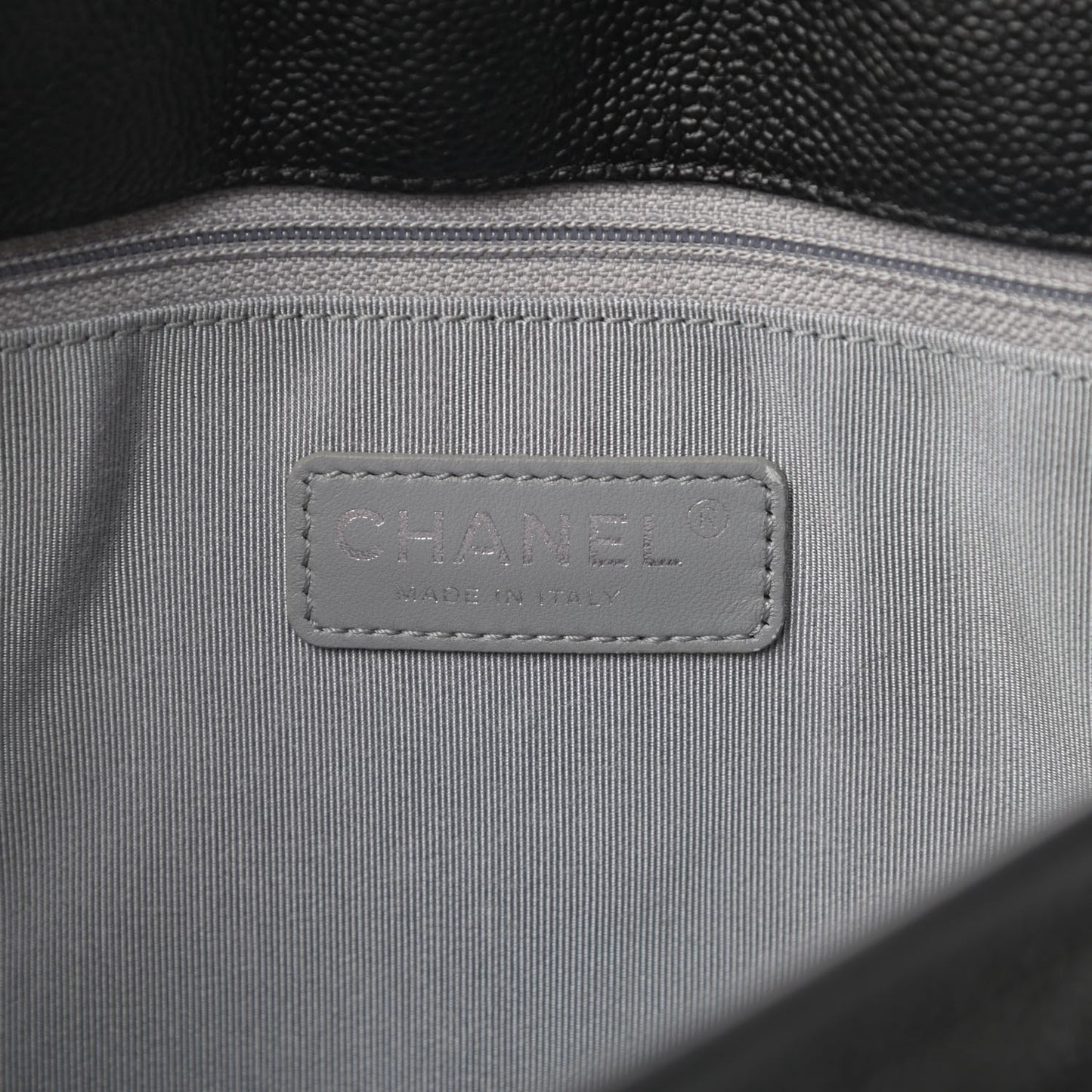 Caviar Quilted Large French Riviera Flap Black
