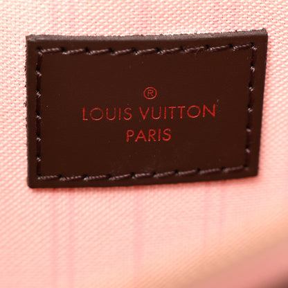 Louis Vuitton Damier Ebene Neverfull MM GM Pochette Rose Ballerine 8 of 20