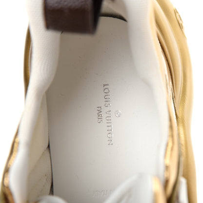 Louis Vuitton Metallic Calfskin Technical Nylon LV Archlight Sneakers 38 White Gold 9 of 11