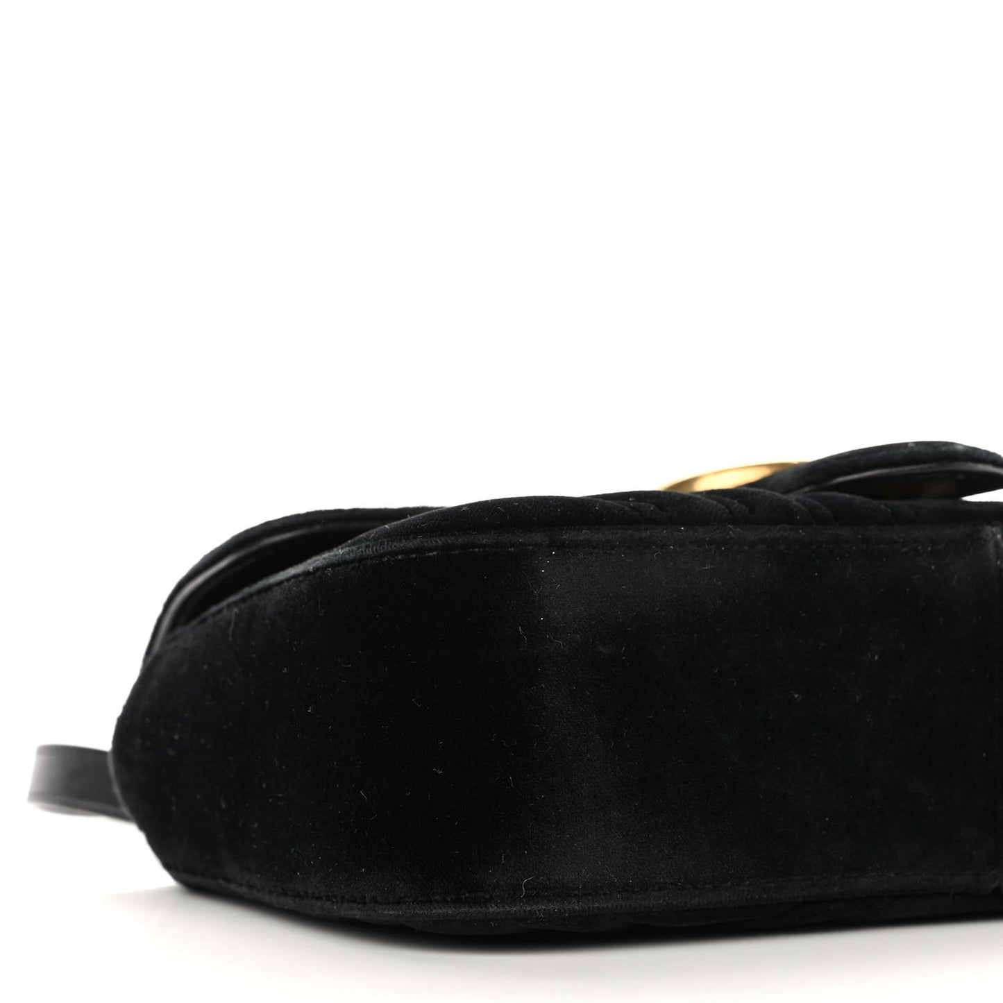Velvet Matelasse Mini GG Marmont Shoulder Bag Black