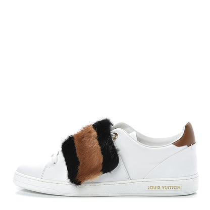 Louis Vuitton Calfskin Mink Fur Frontrow Sneakers 40 White 1 of 11