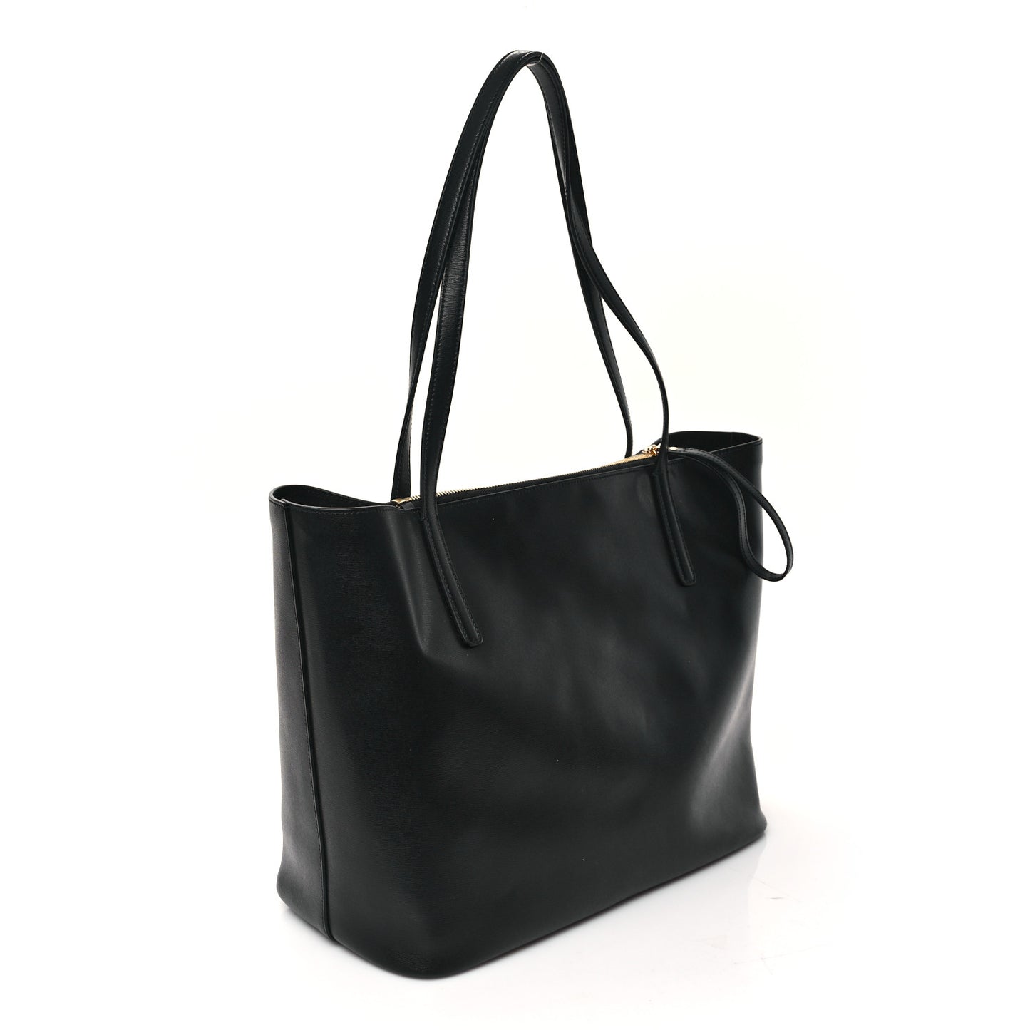 Calfskin Medium Gancini Tote Black