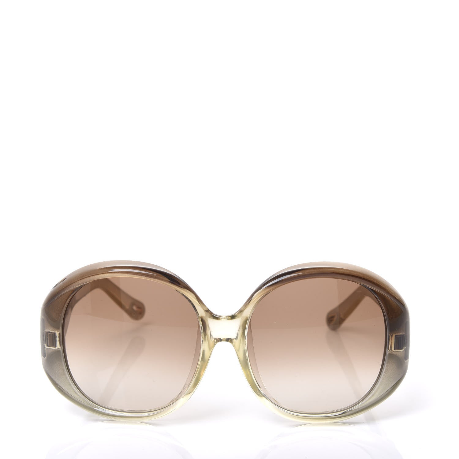 Chloe Oval Semi Transparent Qleo Sunglasses CE736SA Brown Sage 2 of 7