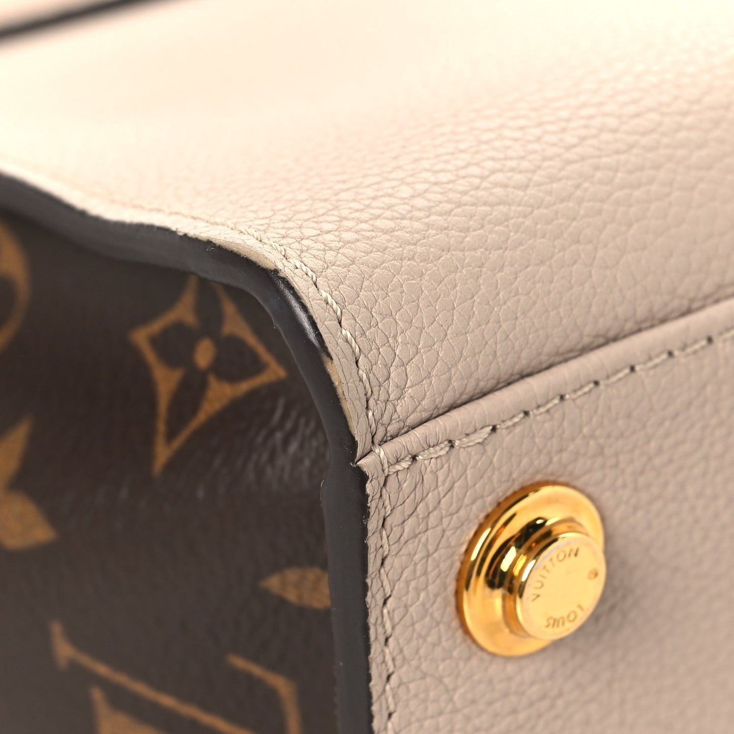 Calfskin Monogram On My Side PM Greige