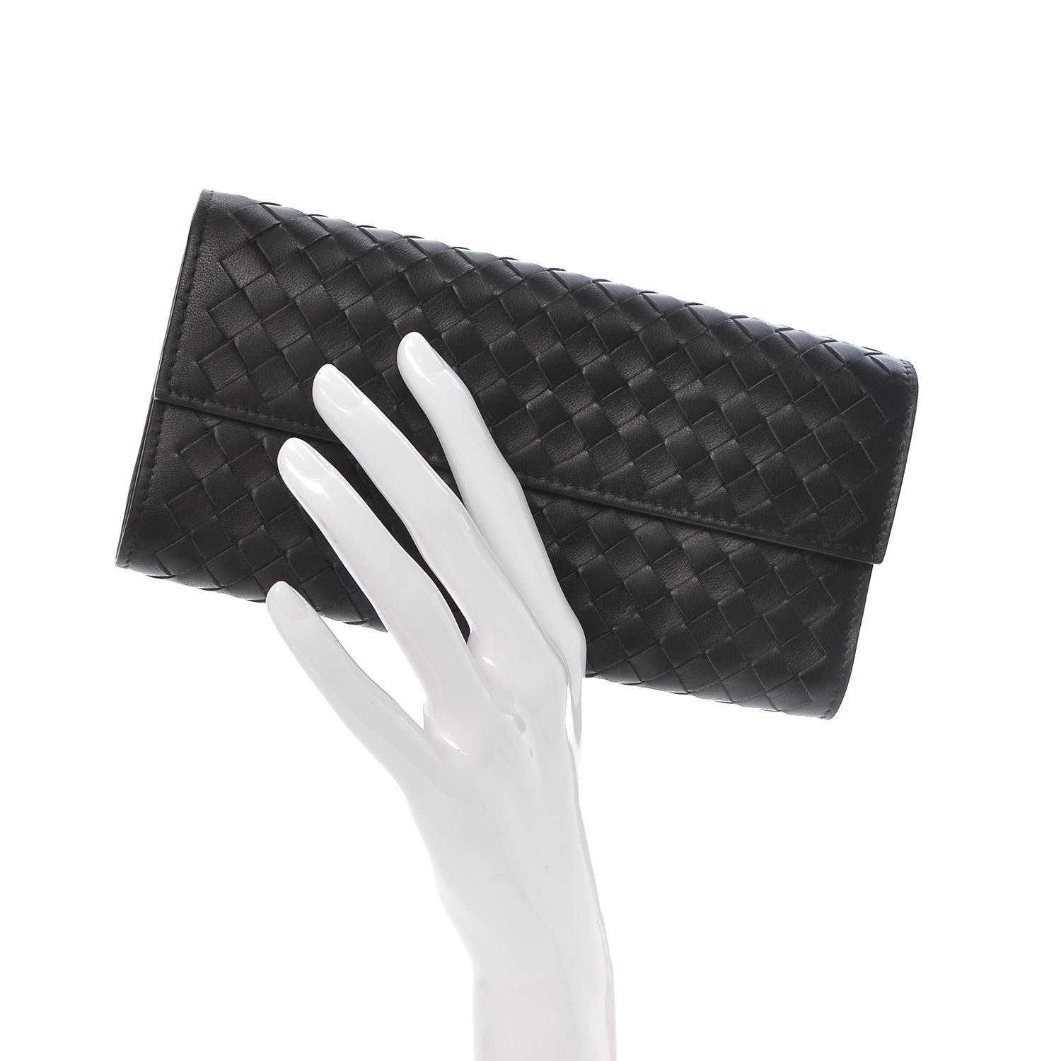 Bottega Veneta Nappa Intrecciato Continental Wallet Ebano 2 of 8
