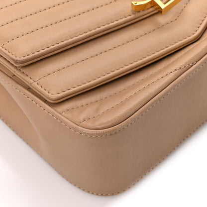 Saint Laurent Lambskin Matelasse Chevron Monogram Small Sulpice Bag Sable Beige 12 of 16