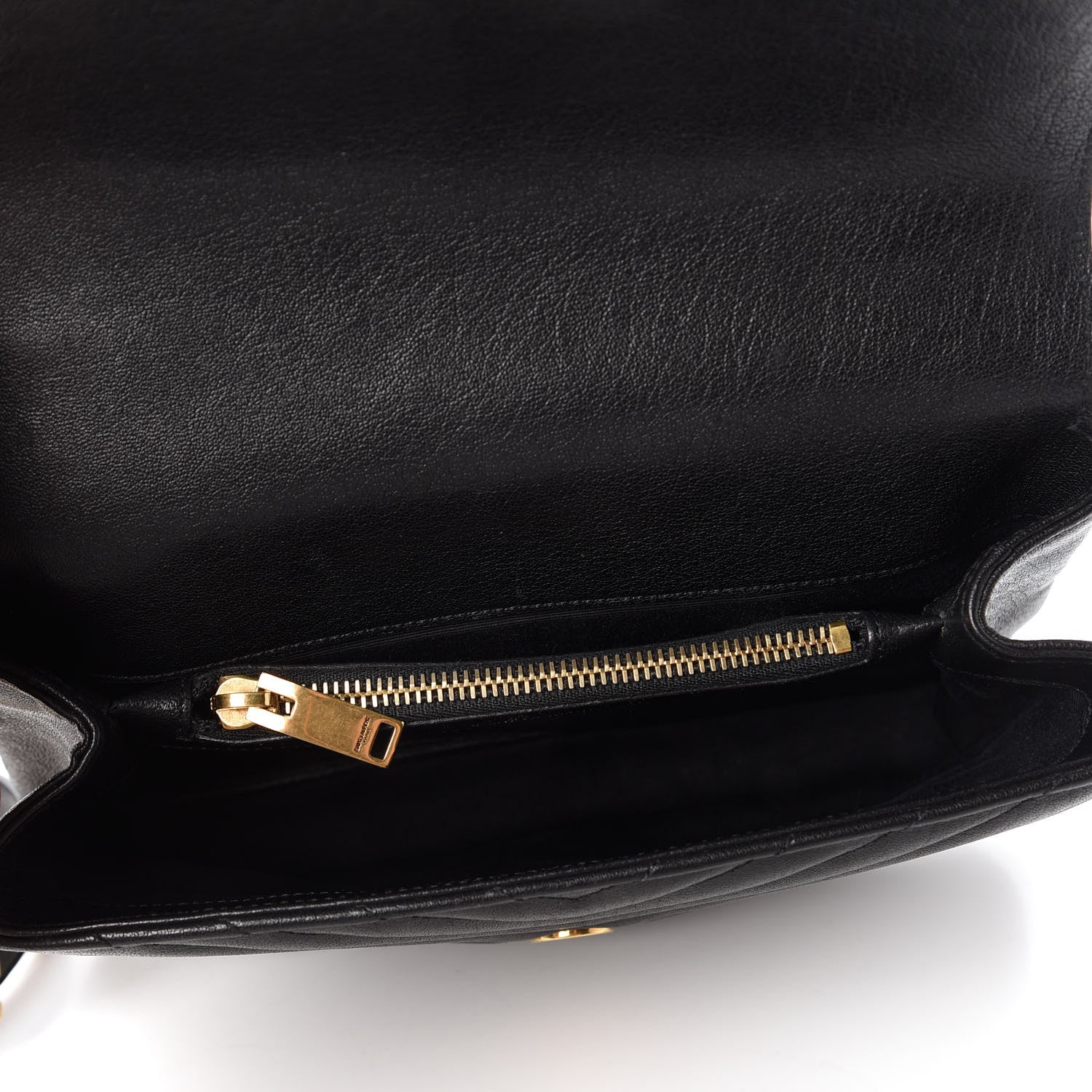 Saint Laurent Sheepskin Matelasse Chevron Monogram Medium College Bag Black 5 of 10