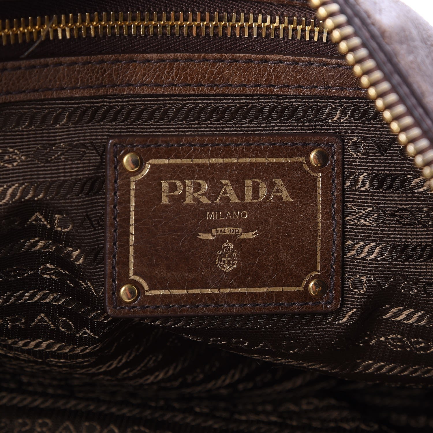 Prada Vitello Shine Hobo Nocciolo 6 of 10