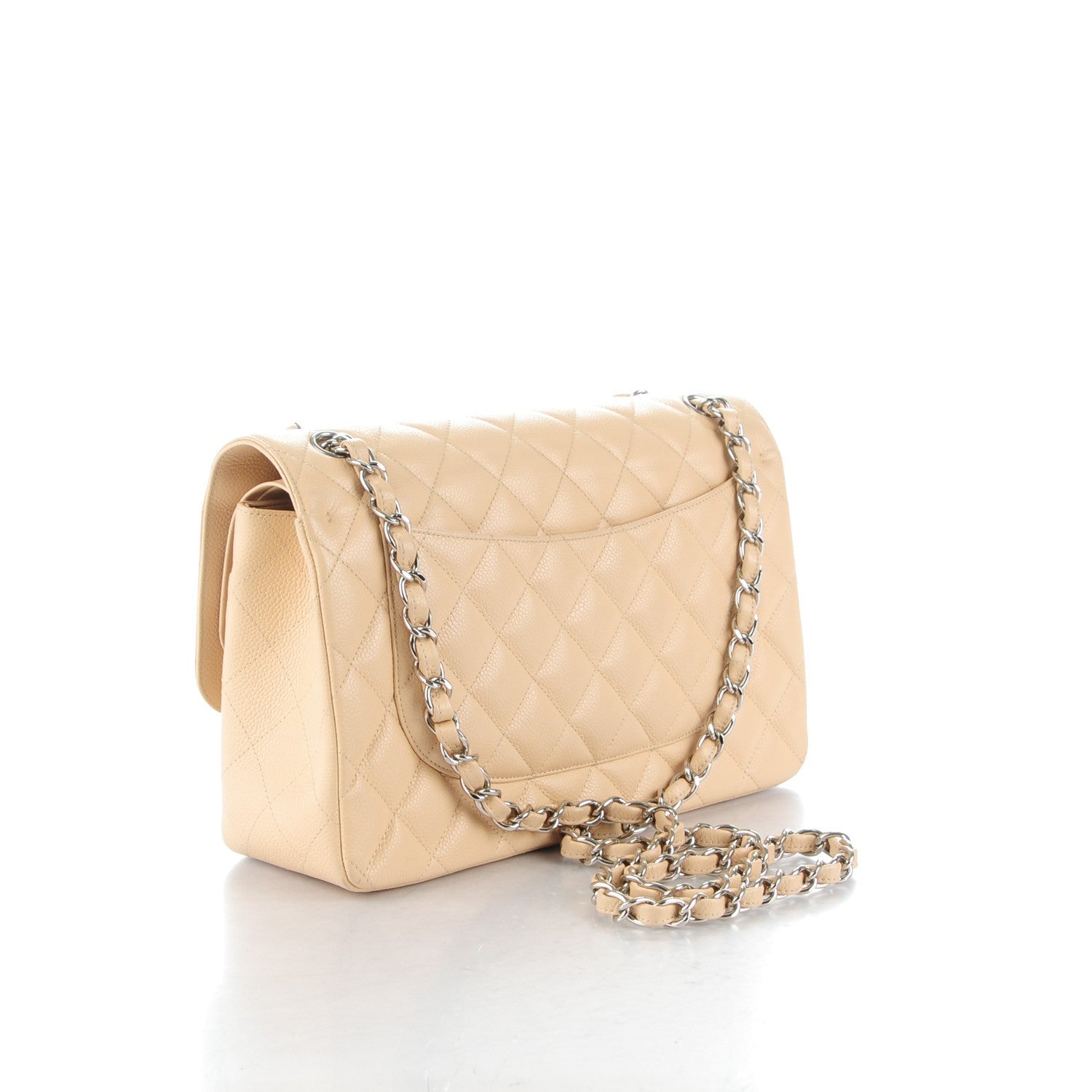 Chanel Caviar Quilted Jumbo Double Flap Beige Clair 3 of 8