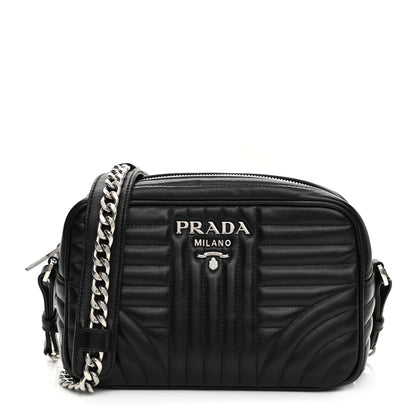 Prada Soft Calfskin Diagramme Camera Bag Black 1 of 13