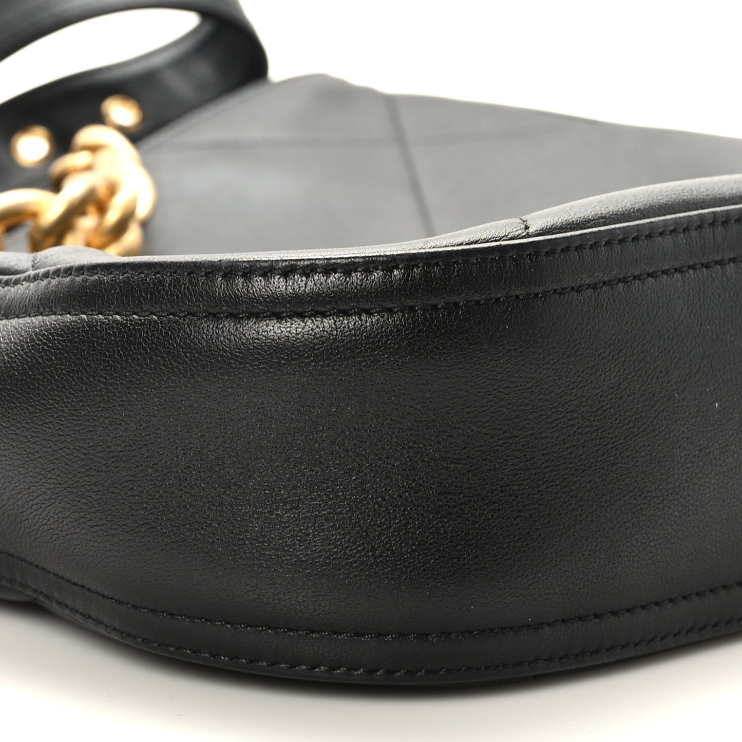 Calfskin Stitched Easy Mood Hobo Black