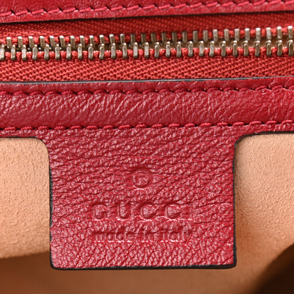 Gucci Vintage Effect Calfskin Matelasse Diagonal Small Torchon GG Marmont Shoulder Bag Black Romantic Cherry 6 of 10