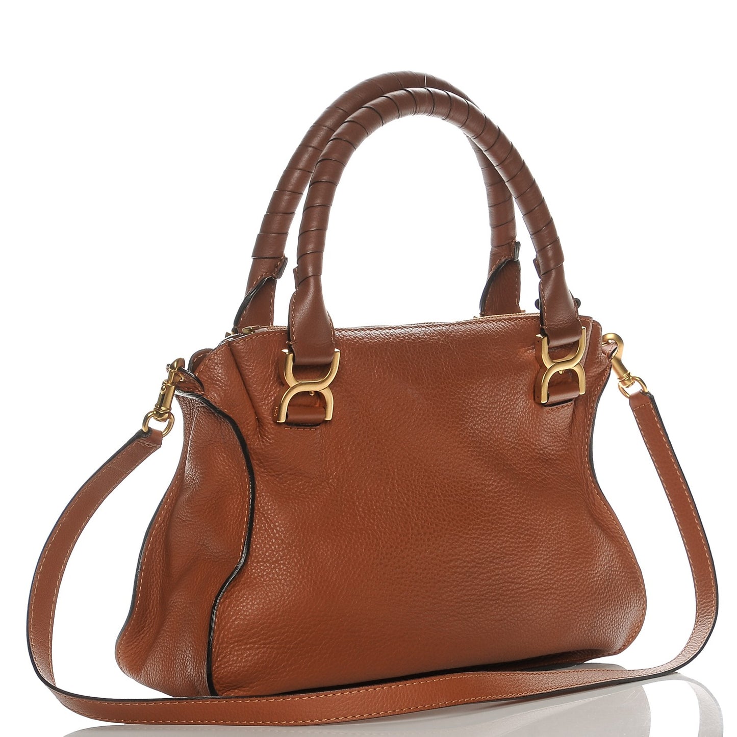 Calfskin Medium Marcie Satchel Tan