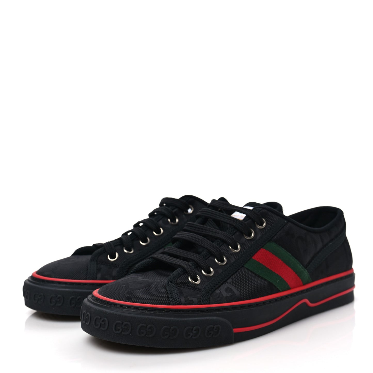 Econyl Nylon Web Monogram Off The Grid Womens 1977 Tennis Sneakers 38 Black