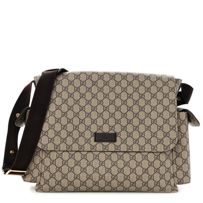 Gucci GG Plus Monogram Messenger Diaper Bag Dark Brown 1 of 12