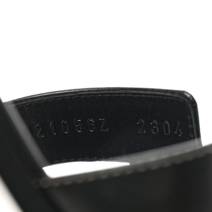 Hermes Box Calfskin Oran Sandals 37 Black 7 of 8