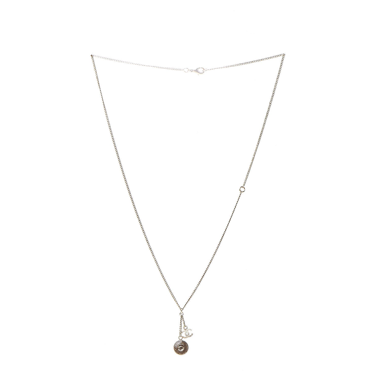Chanel No 5 CC Necklace Gold 3 of 4