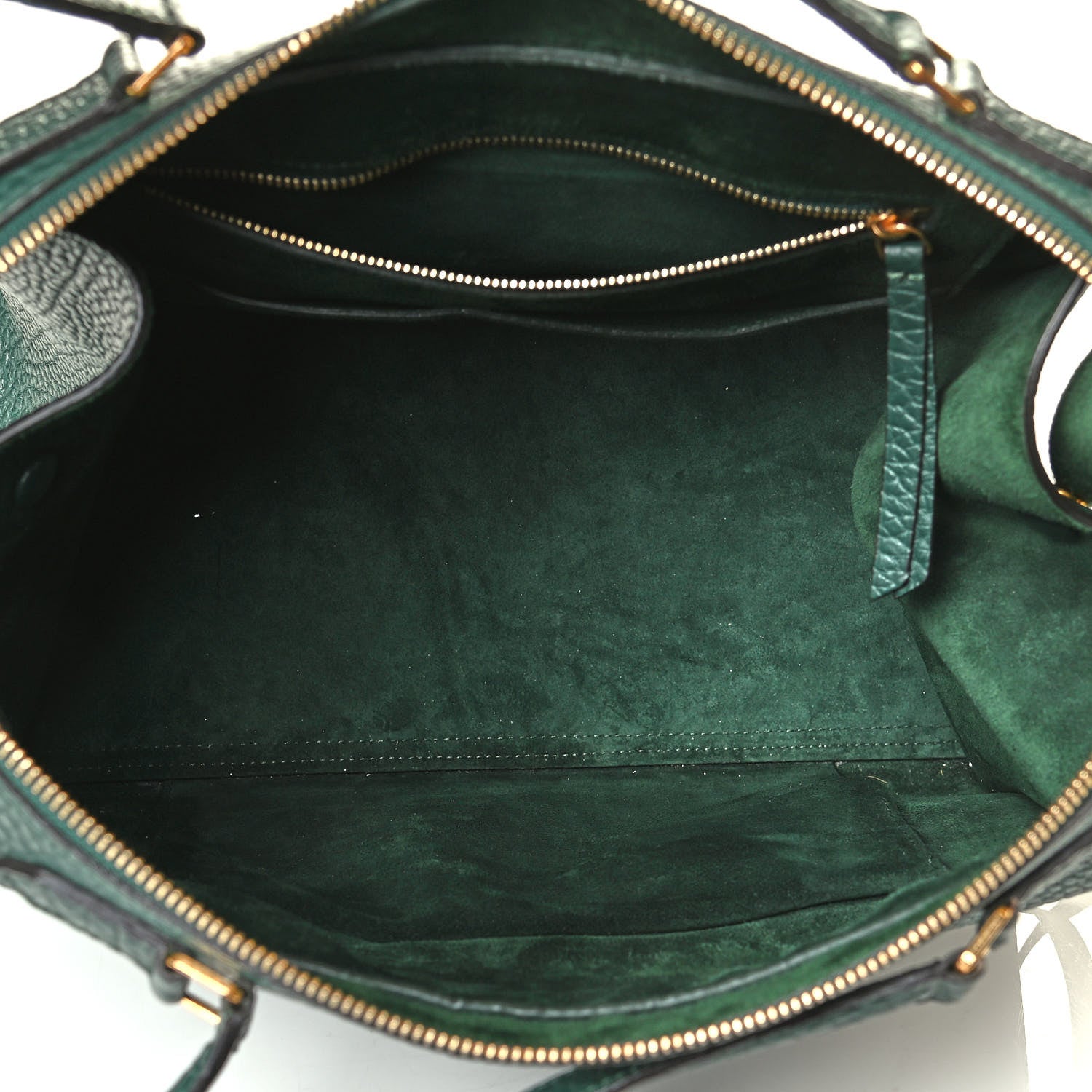 Celine Bullhide Calfskin Small Ring Bag Dark Green 6 of 7