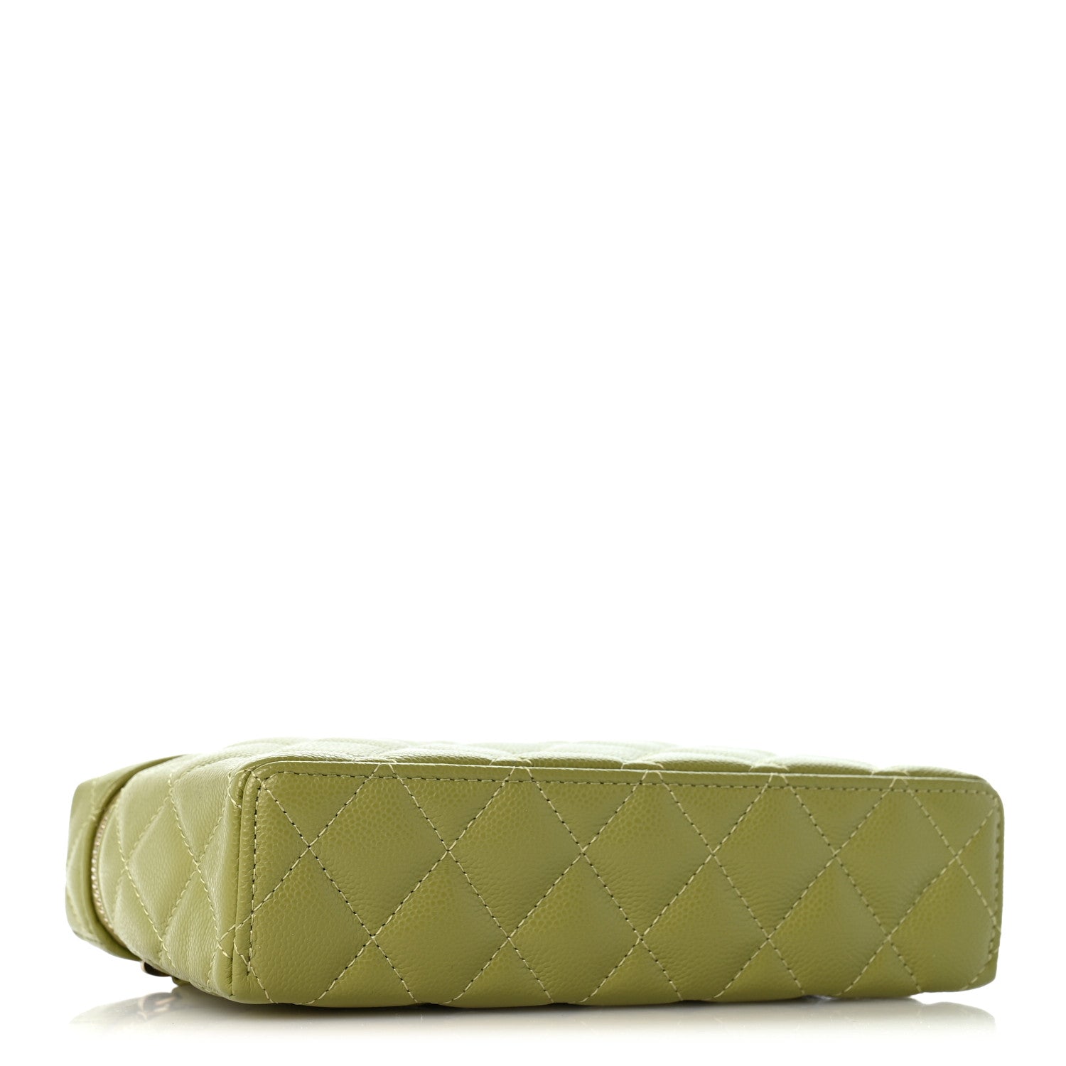 Chanel Caviar Quilted Top Handle Slim Vanity With Chain Khaki 3 of 10