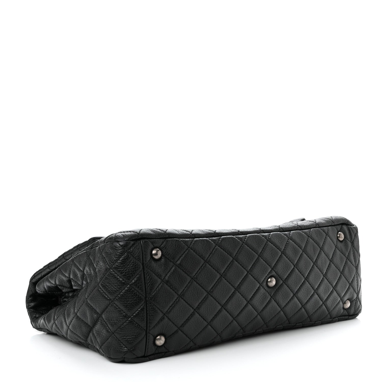 Chanel Calfskin Quilted XXL Travel Flap Bag Black 4 of 10