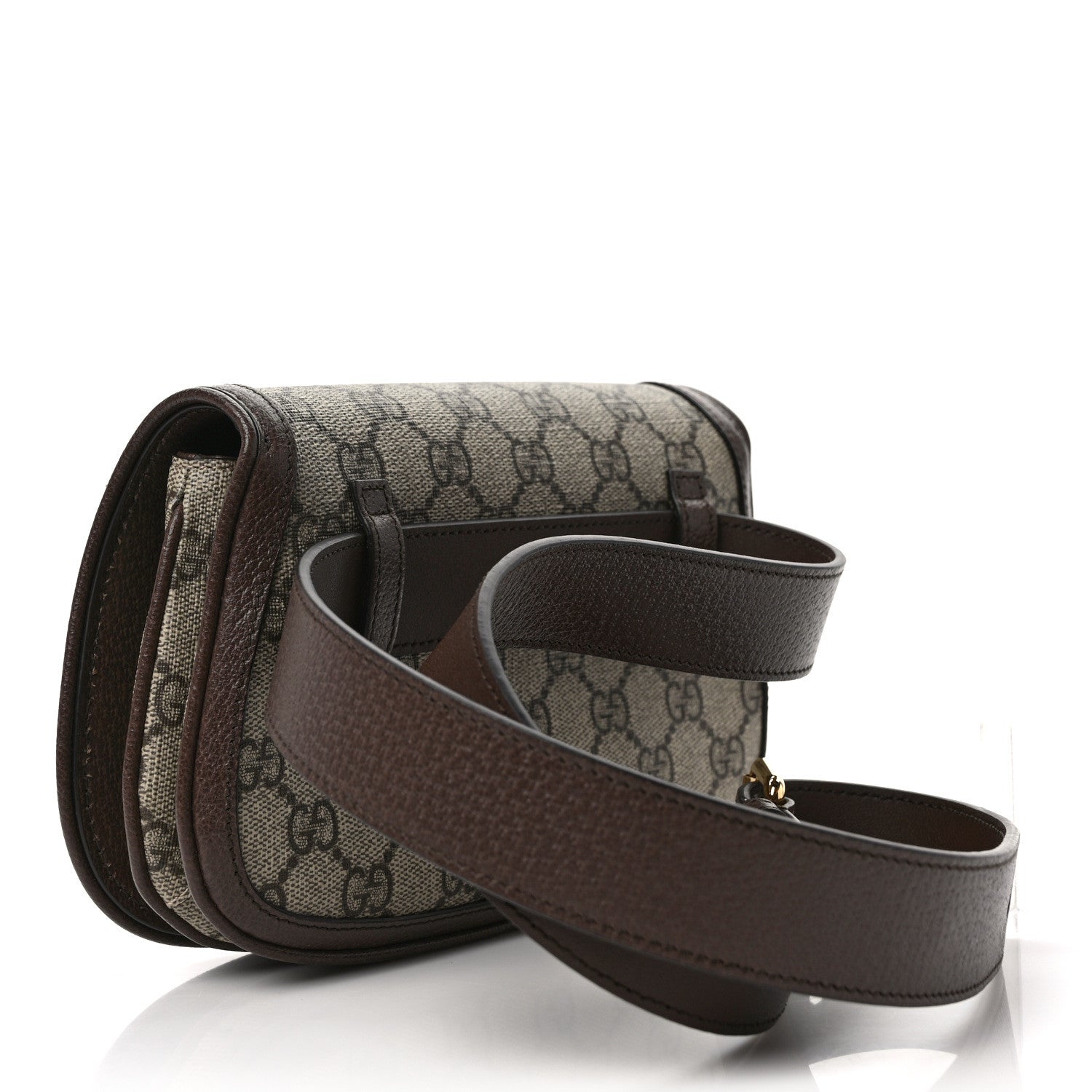 Gucci GG Supreme Monogram Textured Dollar Calfskin Blondie Belt Bag 90 36 Beige Ebony New Acero 3 of 10