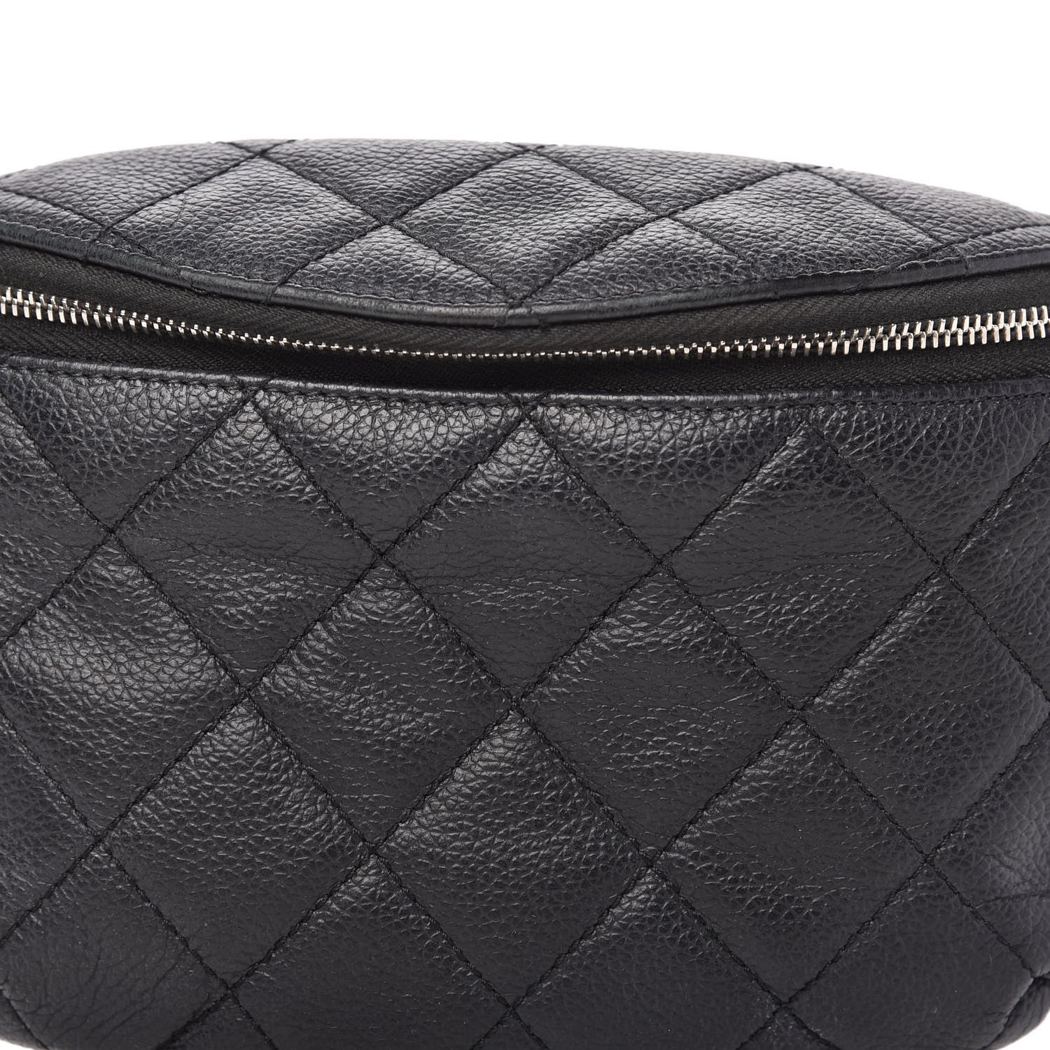 Chanel Grained Calfskin Quilted Waist Belt Bag Black 10 of 11