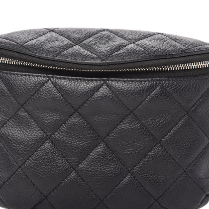 Chanel Grained Calfskin Quilted Waist Belt Bag Black 10 of 11