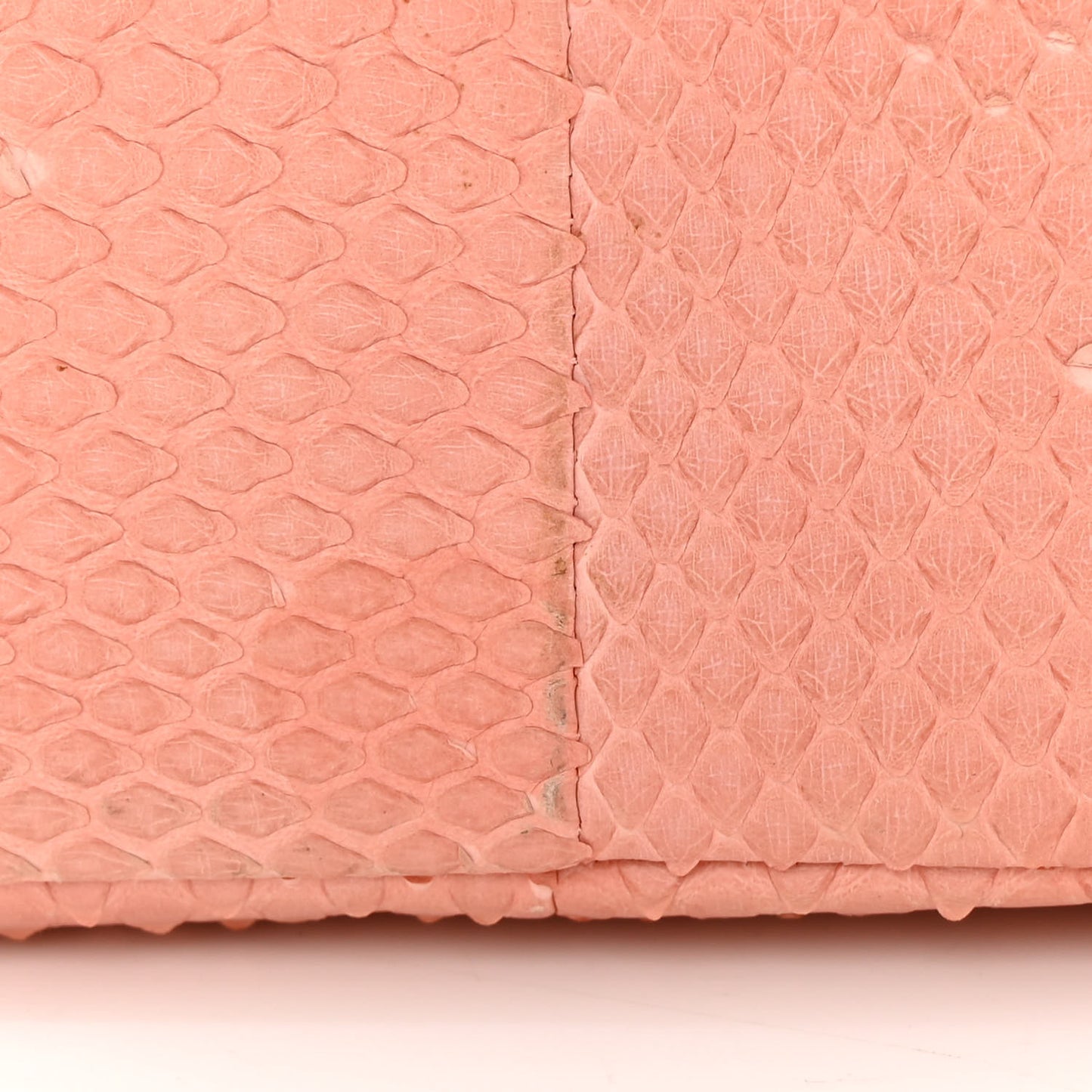 Snakeskin Jumbo Double Flap Pink