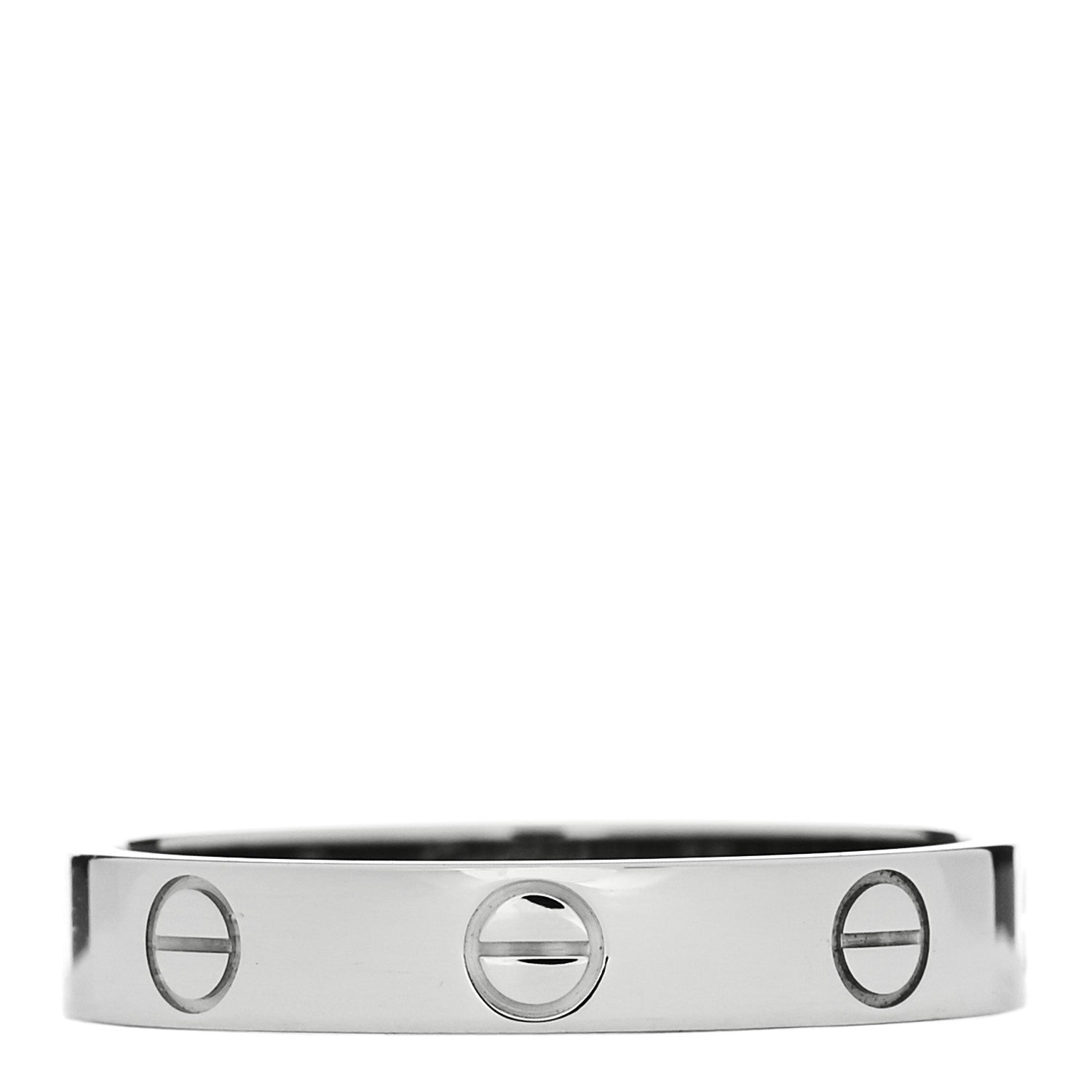 Cartier 18K White Gold 3.5mm LOVE Wedding Band Ring 57 8 3 of 6