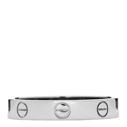 Cartier 18K White Gold 3.5mm LOVE Wedding Band Ring 57 8 3 of 6