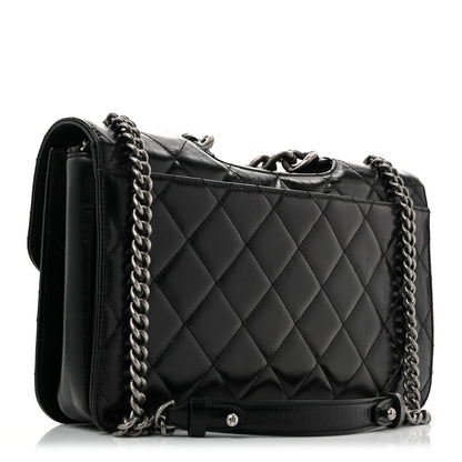 Chanel Glazed Calfskin Quilted Large Perfect Edge Flap Black 3 of 14
