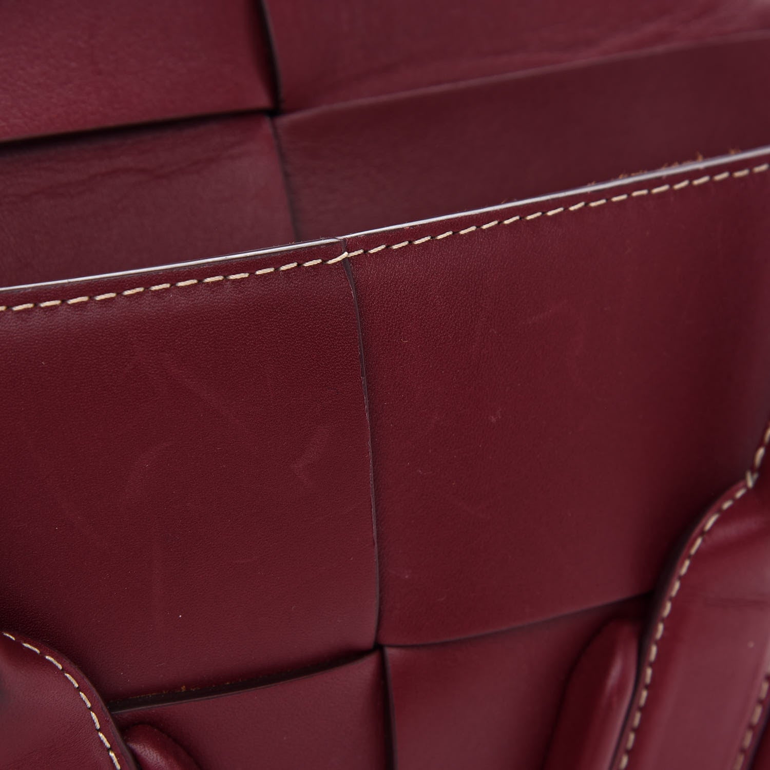 Bottega Veneta Calfskin Mini Maxi Intrecciato Arco Burgundy 11 of 13