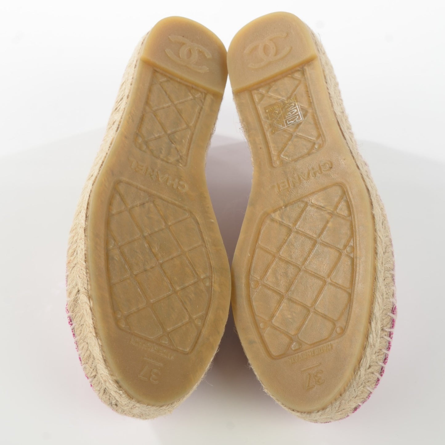 Toile Sequin CC Espadrilles 37 Pink Dark Pink