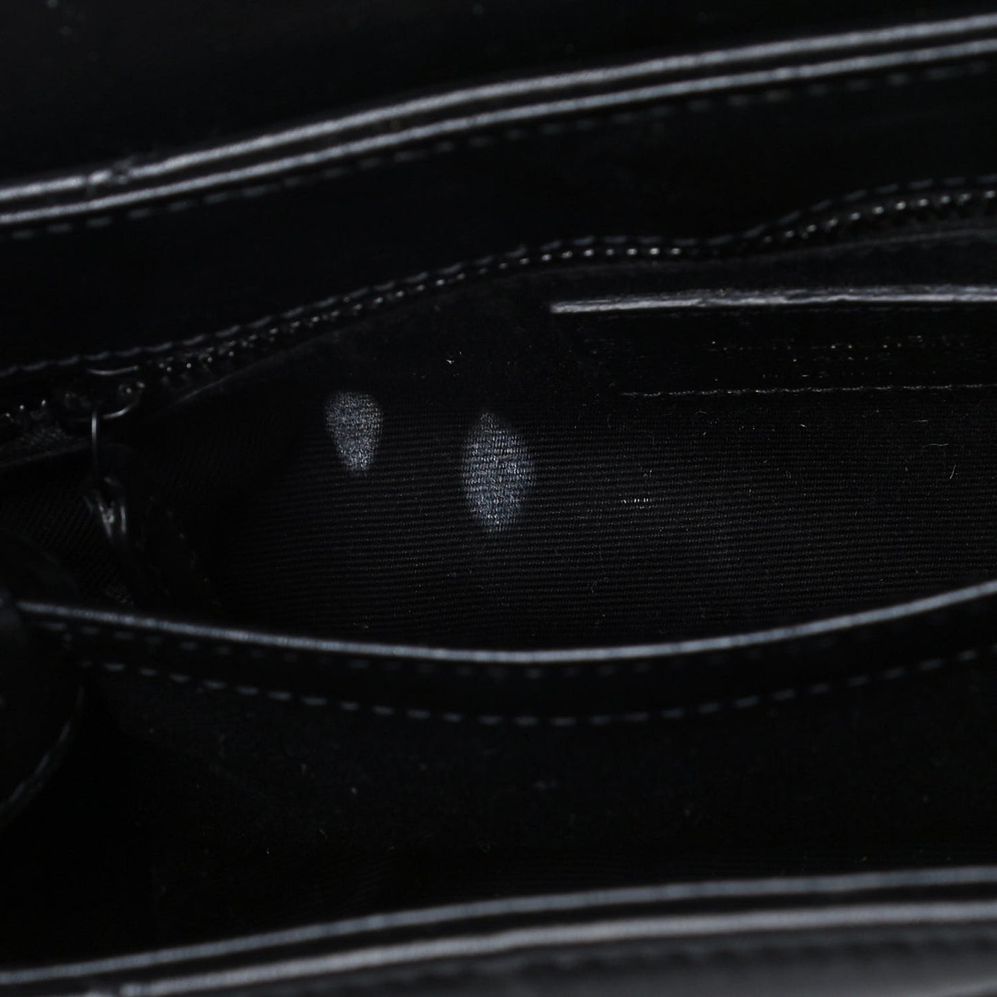 Calfskin Y Quilted Monogram Toy Loulou Crossbody Bag Black