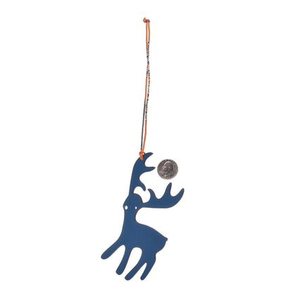 Hermes Togo Grain d'H Petit H Reindeer Bag Charm Rouge Grenat Colvert 2 of 4