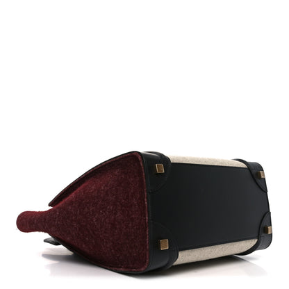 Celine Felt Smooth Calfskin Micro Tri-Color Luggage Brown Black 4 of 9