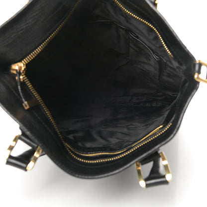 Burberry Textured Calfskin Crest Embossed Large Tote Black 5 of 13