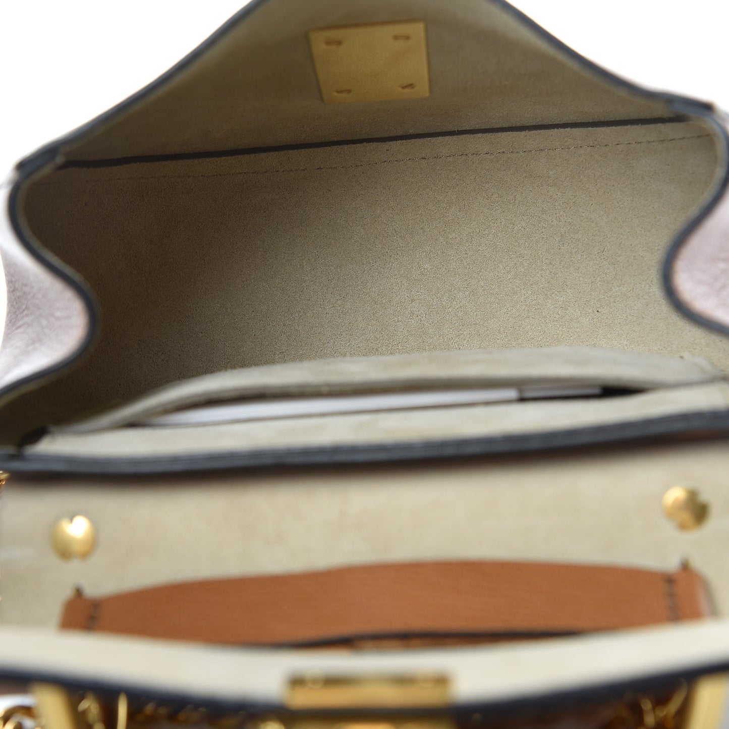 Grained Lambskin Mini Drew Shoulder Bag Caramel