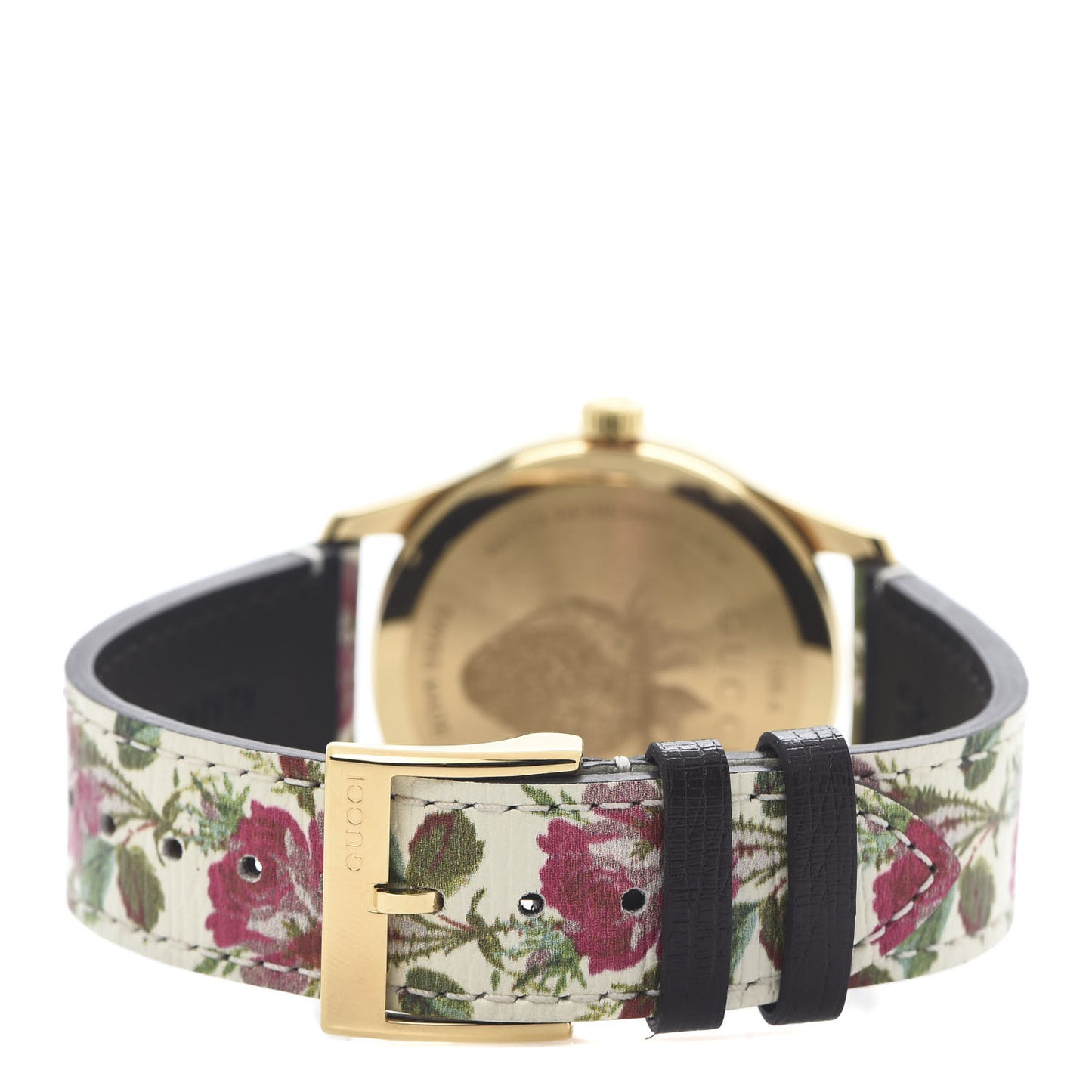 Stainless Steel Calfskin 38mm G-Timeless Floral Quartz Watch Ivory