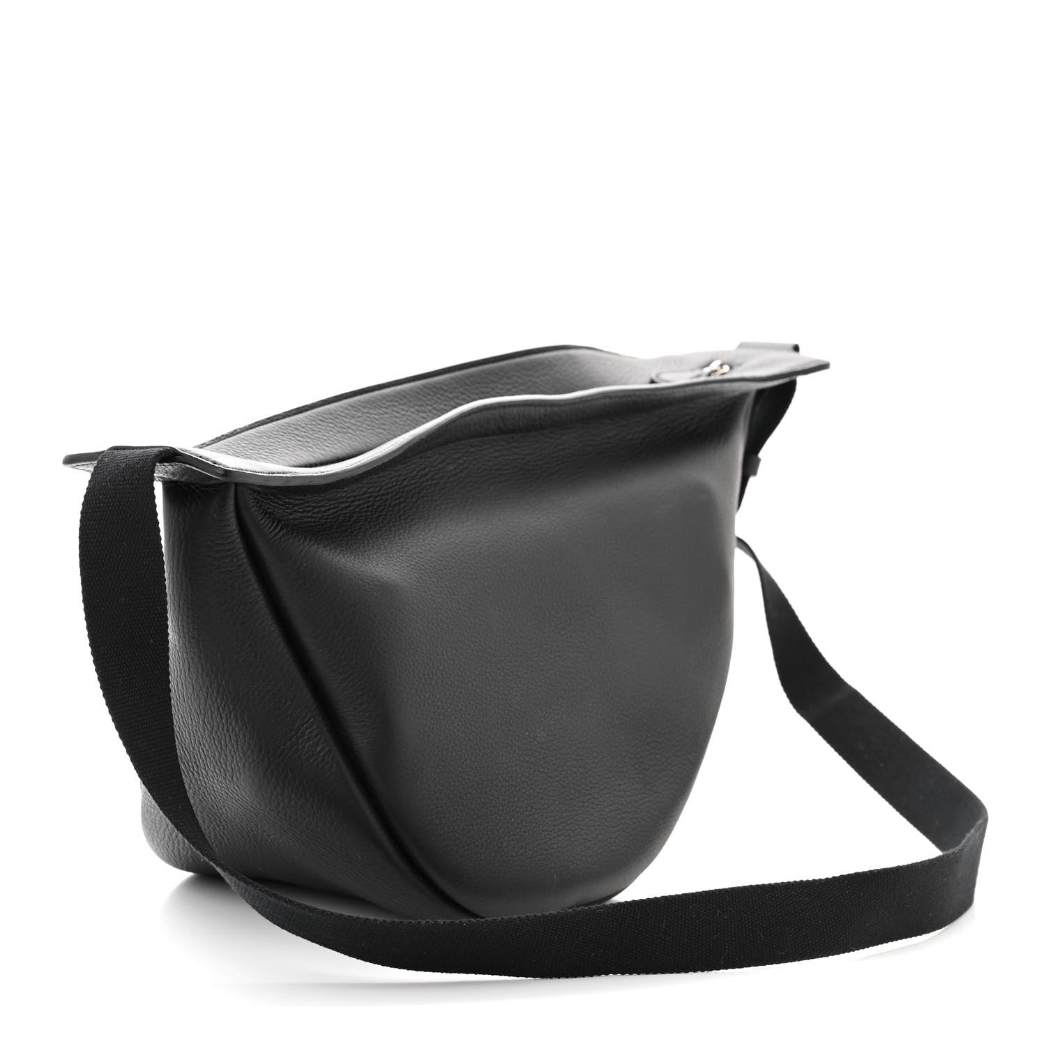 The Row Grained Calfskin Large Slouchy Banana Bag Black 2 of 9