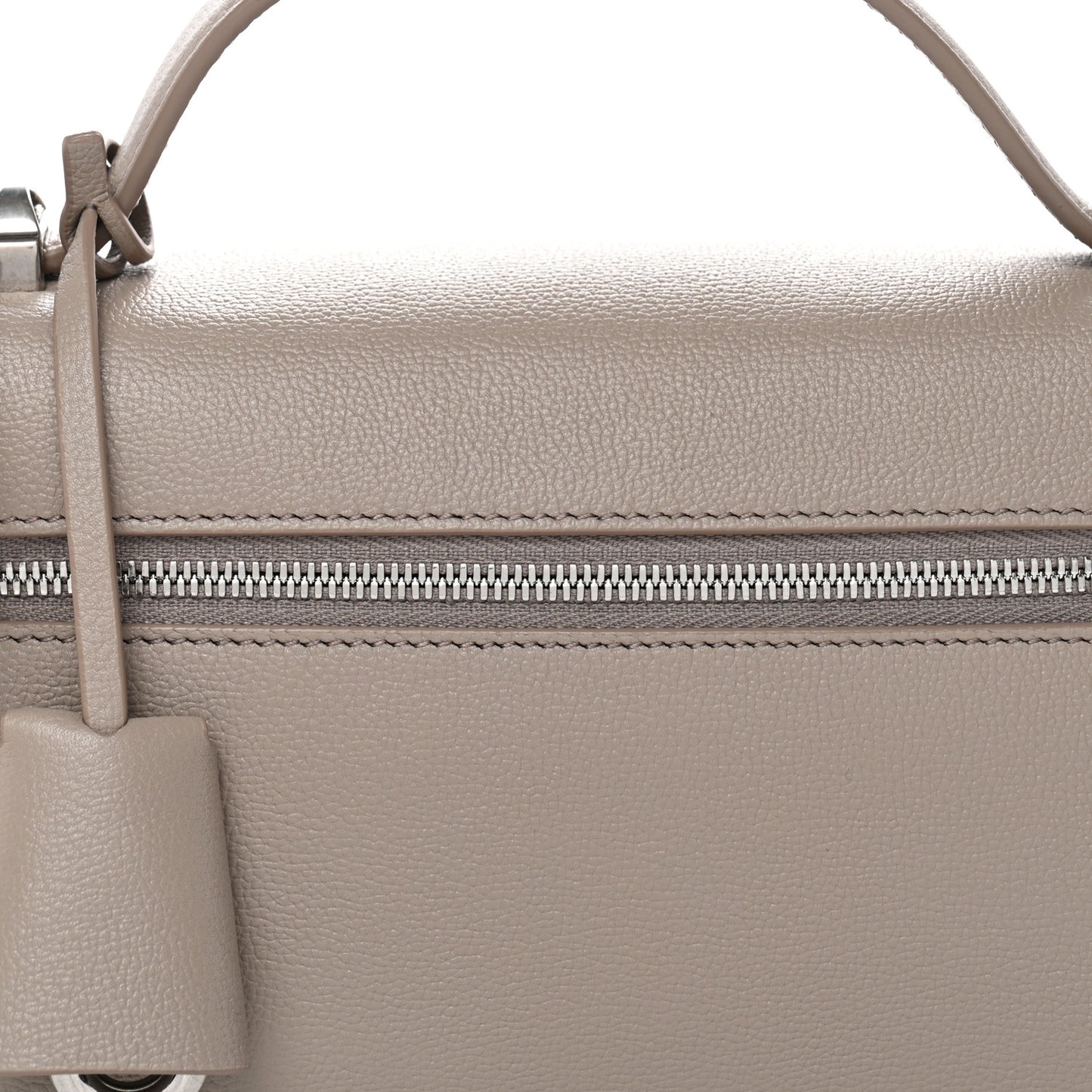 Linen Calfskin L23 Extra Bag Dove
