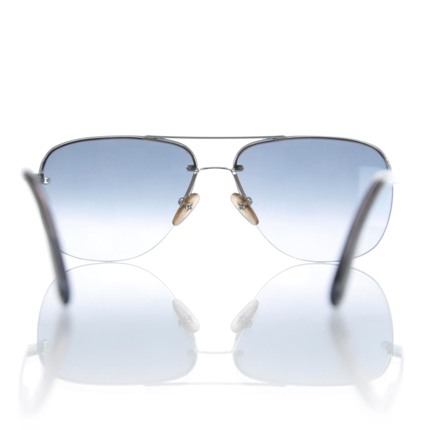 Louis Vuitton Damier Socoa Aviator Sunglasses 2 of 8