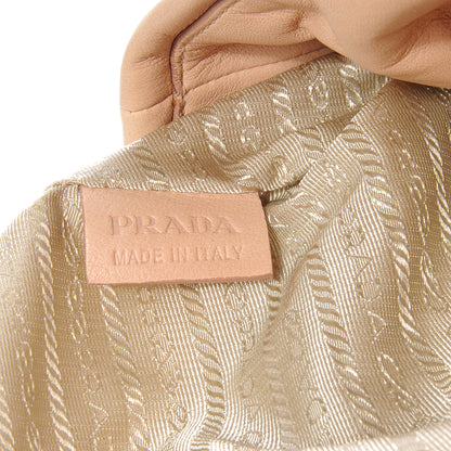 Prada Leather Intarsio Flower Shopping Tote Cipria 7 of 9