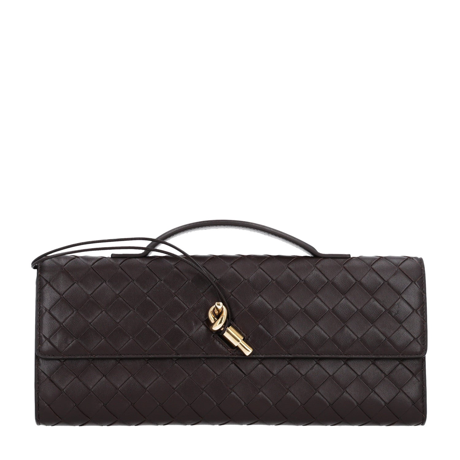 Bottega Veneta Nappa Intrecciato Long Andiamo Top Handle Clutch Fondant 1 of 10