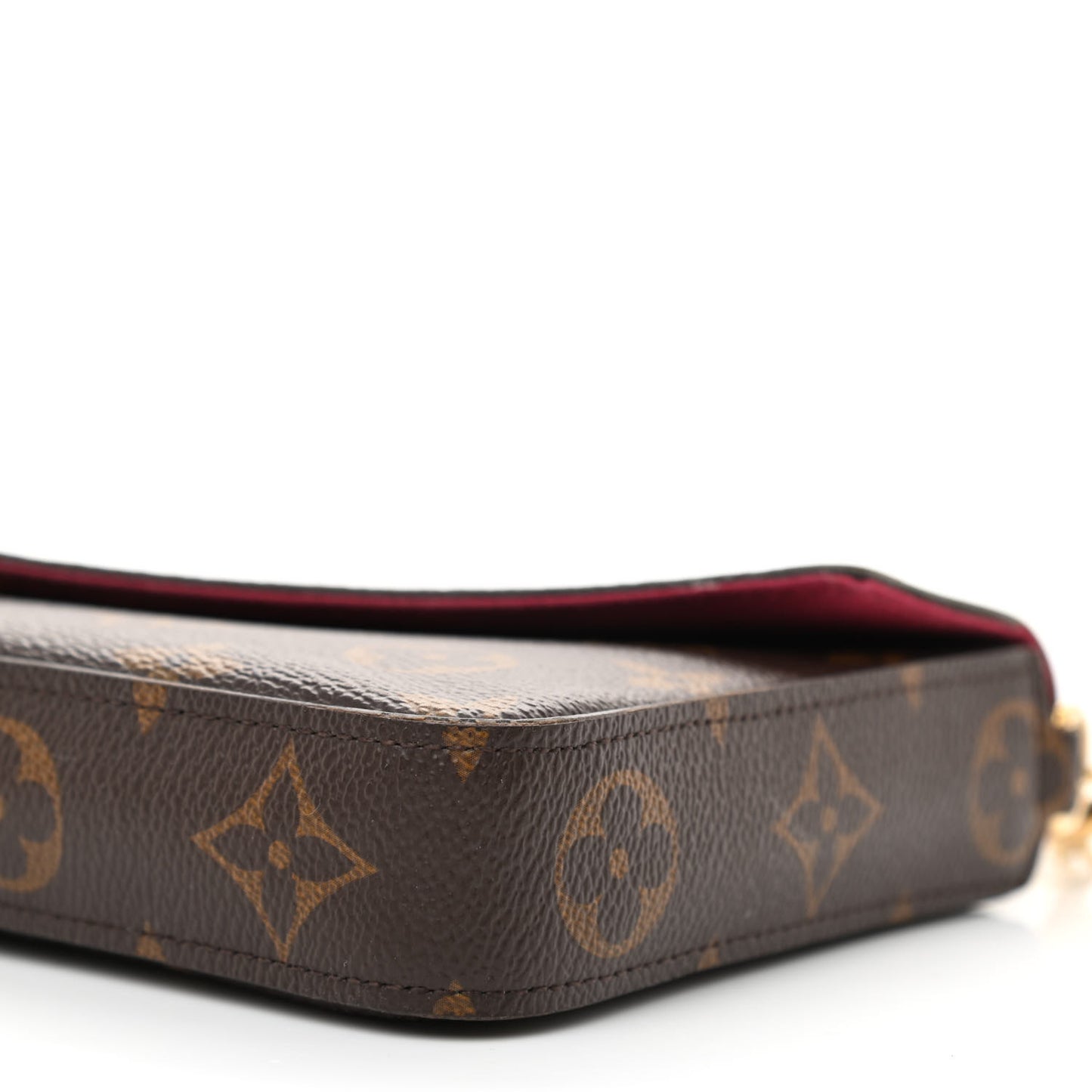 Monogram Pochette Felicie Chain Wallet Fuchsia