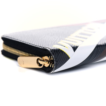 Louis Vuitton Epi Damier Race Zippy Wallet Black Yellow 5 of 8